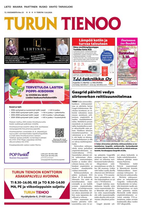 Turun Tienoo 13.8.2026