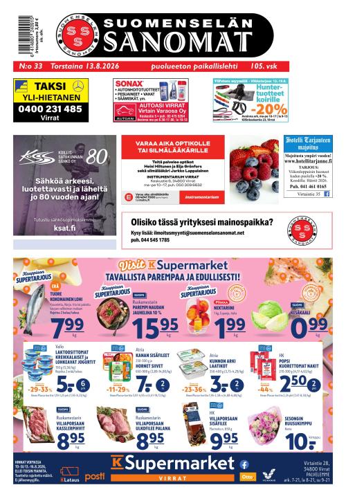 Suomenselän Sanomat 13.8.2026