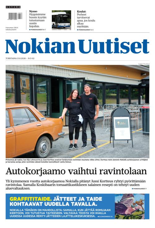 Nokian Uutiset 13.8.2026