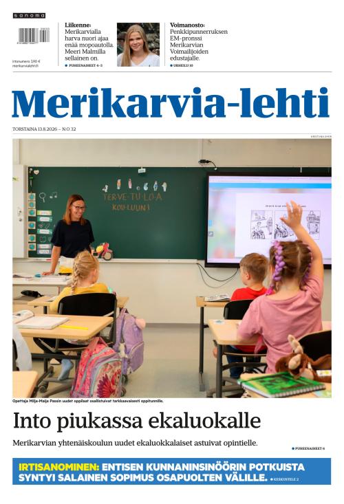 Merikarvia-lehti 13.8.2026