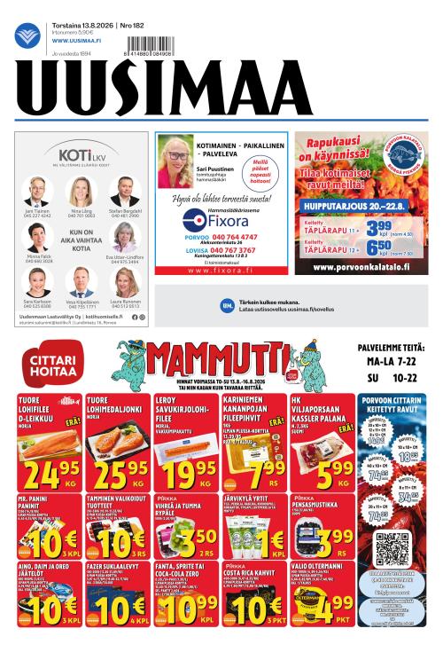 Uusimaa 13.8.2026