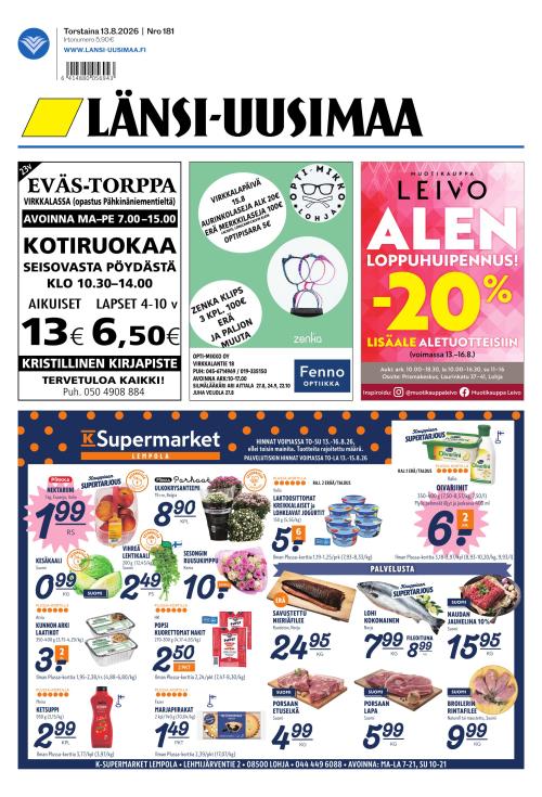 Länsi-Uusimaa 13.8.2026