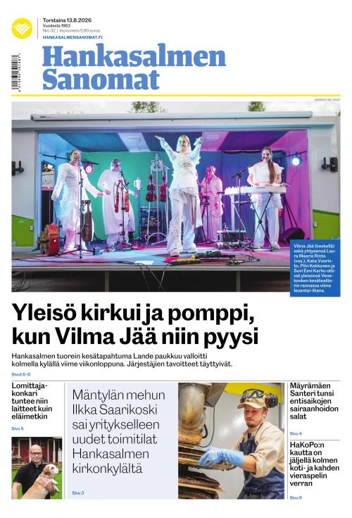 Hankasalmen Sanomat 13.8.2026