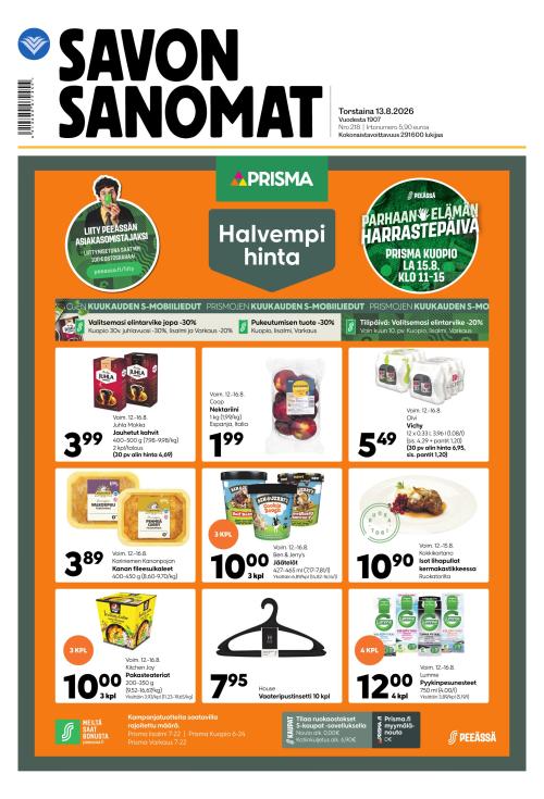 Savon Sanomat 13.8.2026