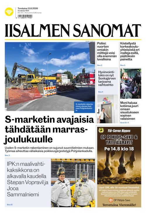 Iisalmen Sanomat 13.8.2026