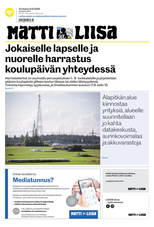 Matti ja Liisa 13.8.2026