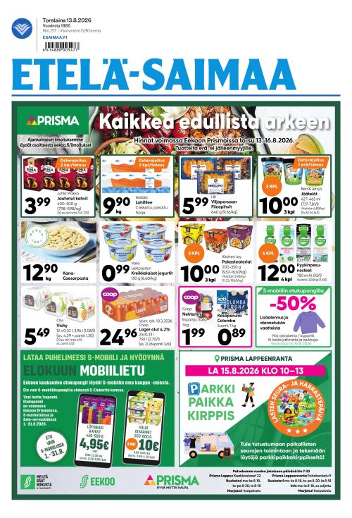 Etelä-Saimaa 13.8.2026