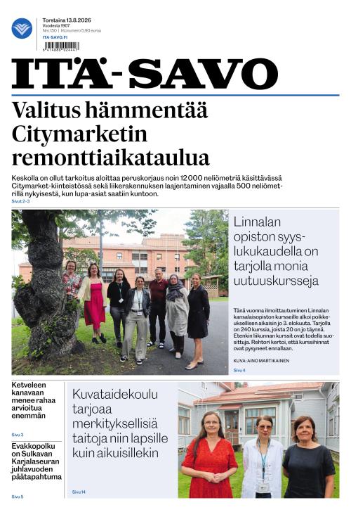 Itä-Savo 13.8.2026