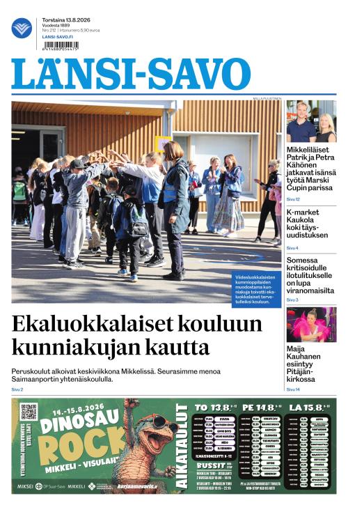 Länsi-Savo 13.8.2026