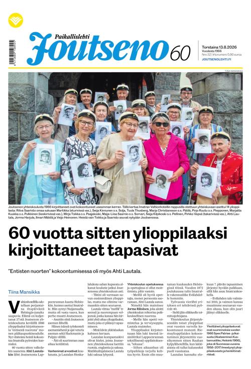 Paikallislehti Joutseno 13.8.2026