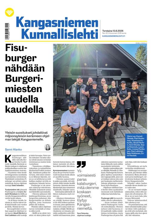 Kangasniemen kunnallislehti 13.8.2026