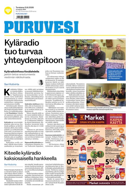 Puruvesi-lehti 13.8.2026