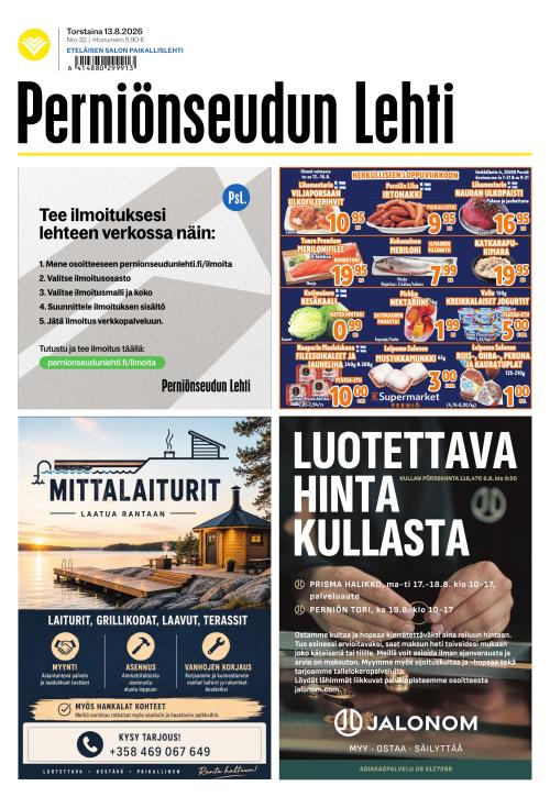 Perniönseudun Lehti 13.8.2026