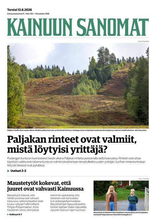 Kainuun Sanomat 13.8.2026