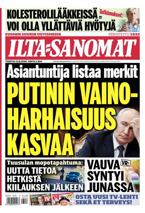 Ilta-Sanomat 13.8.2026