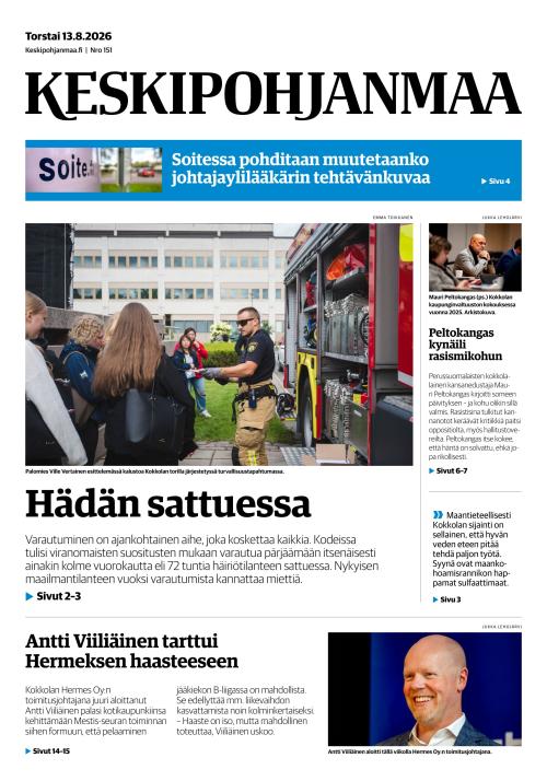 Keskipohjanmaa 13.8.2026