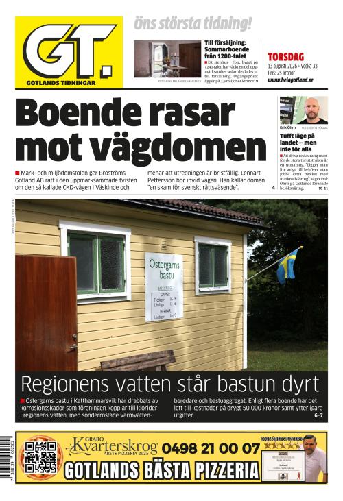 Gotlands Tidningar 13.8.2026