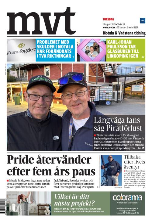 Motala Vadstena Tidning 13.8.2026