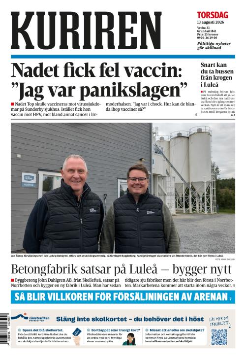 Norrbottens-kuriren 13.8.2026