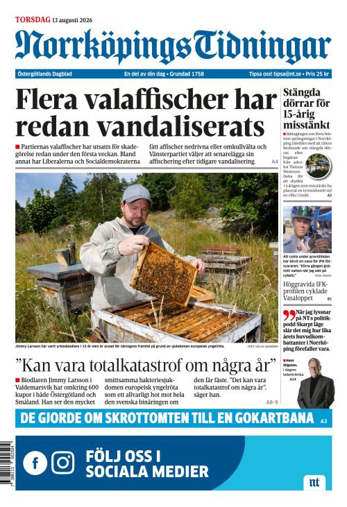Norrköpings Tidningar 13.8.2026