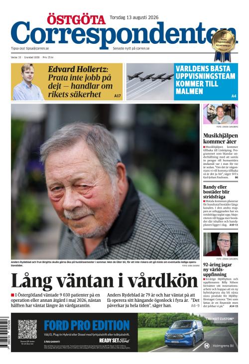 Östgöta Correspondenten 13.8.2026