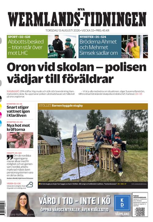 Nya Wermlands-Tidningen 13.8.2026