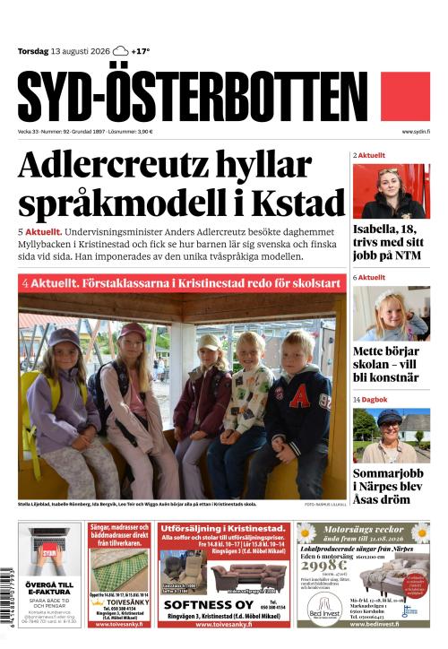 Syd-Österbotten 13.8.2026