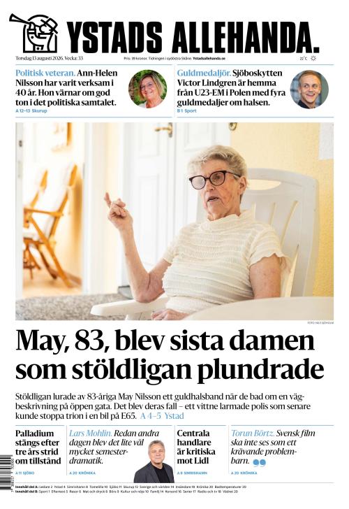 Ystads Allehanda 13.8.2026