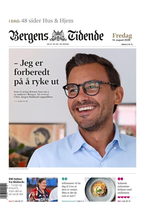 Bergens Tidende 14.8.2026
