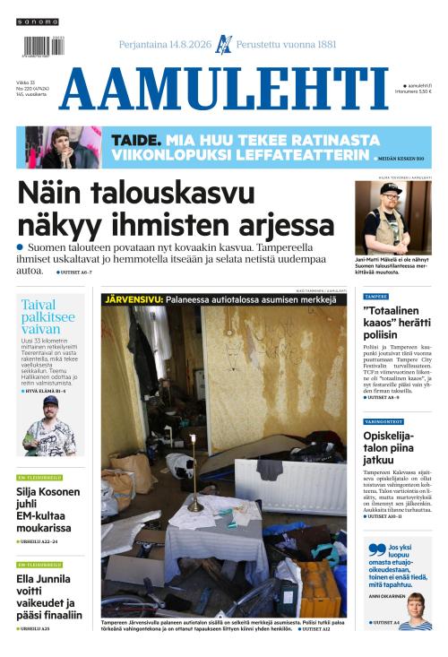 Aamulehti 14.8.2026