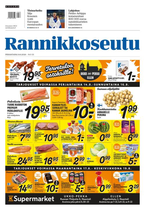 Rannikkoseutu 14.8.2026