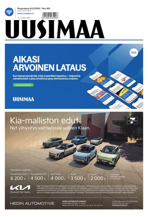 Uusimaa 14.8.2026