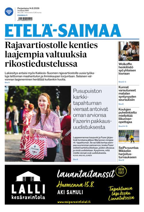 Etelä-Saimaa 14.8.2026