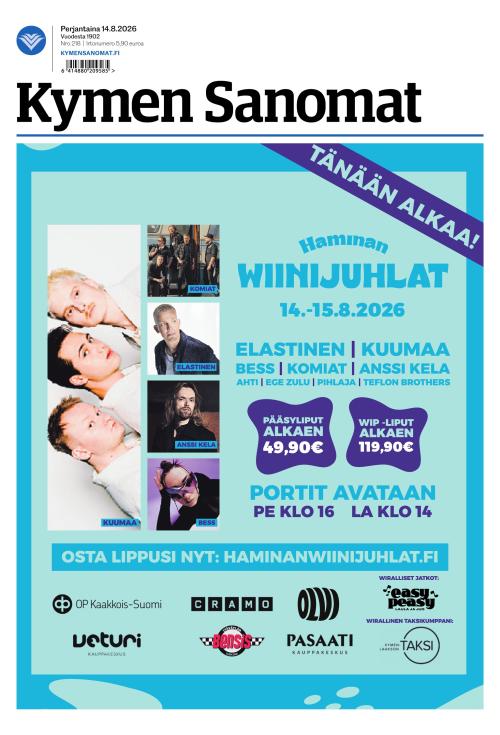 Kymen Sanomat 14.8.2026