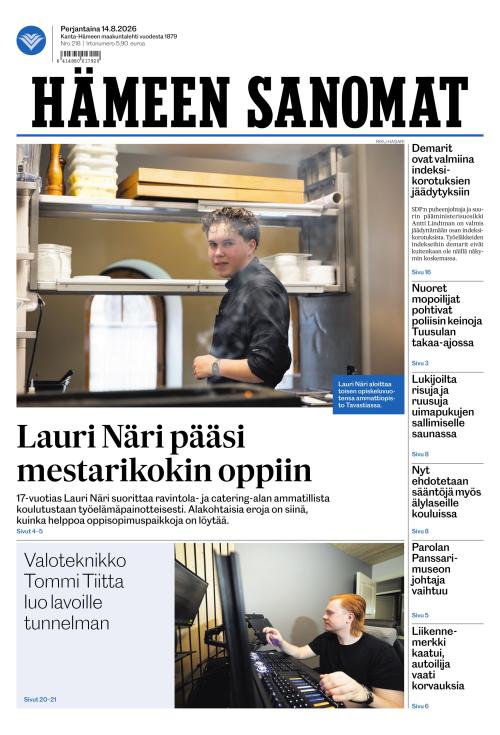 Hämeen Sanomat 14.8.2026