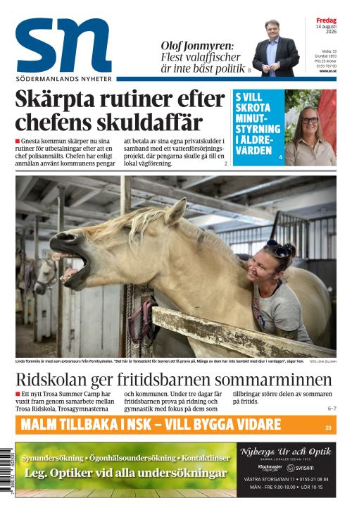 Södermanlands Nyheter 14.8.2026