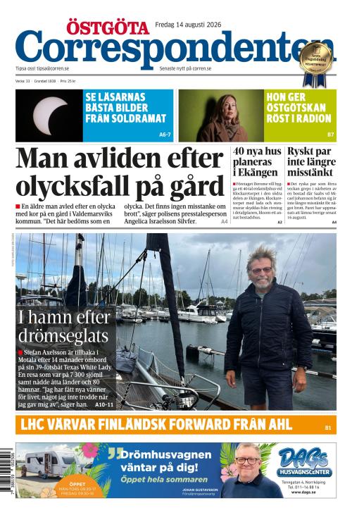 Östgöta Correspondenten 14.8.2026