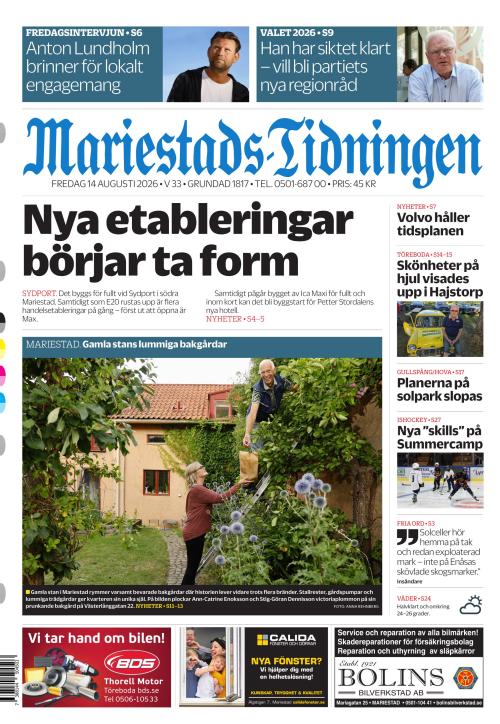 Mariestads-Tidningen 14.8.2026