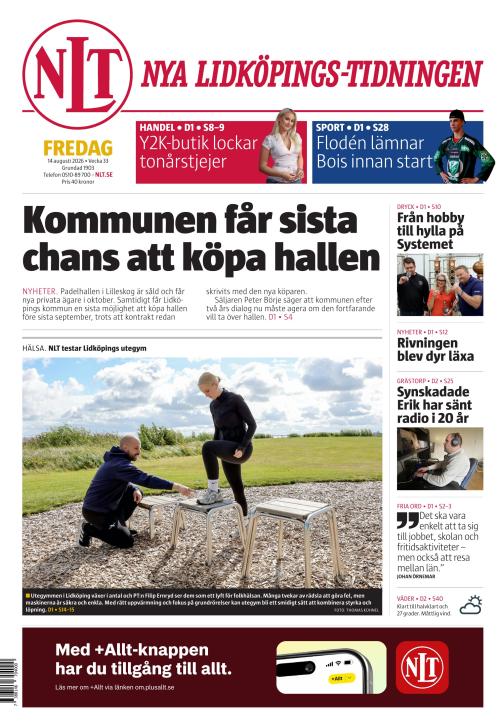 Nya Lidköpings-Tidningen 14.8.2026