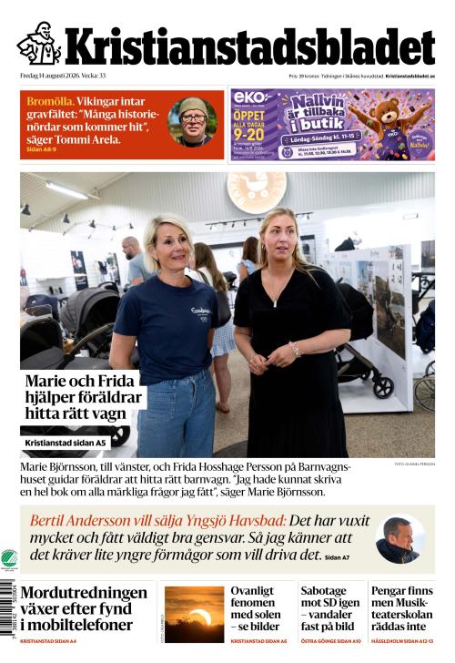 Kristianstadsbladet 14.8.2026