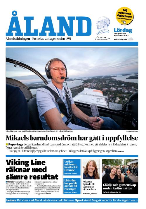 Ålandstidningen 15.8.2026