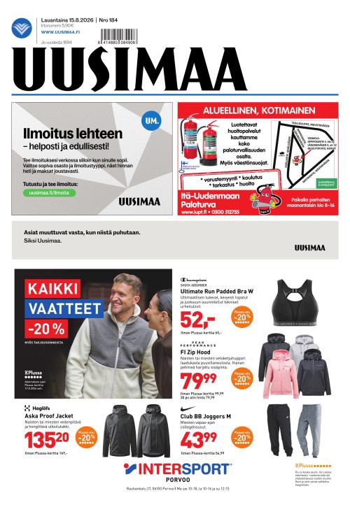Uusimaa 15.8.2026