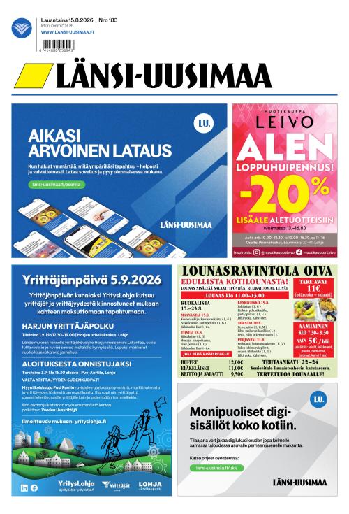 Länsi-Uusimaa 15.8.2026
