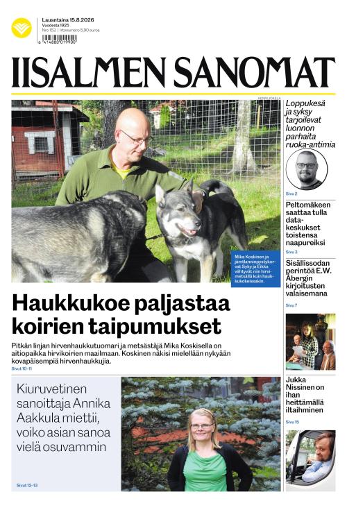 Iisalmen Sanomat 15.8.2026