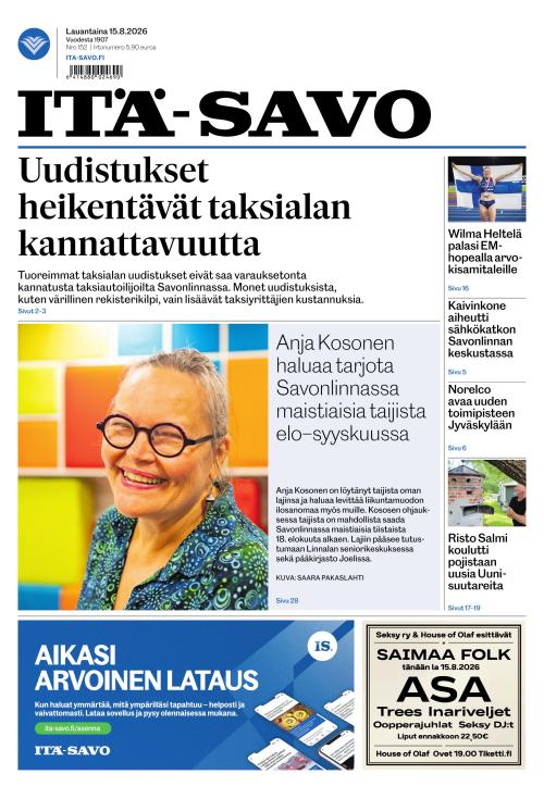 Itä-Savo 15.8.2026
