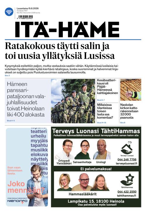 Itä-Häme 15.8.2026