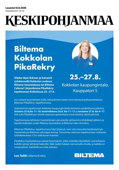 Keskipohjanmaa 15.8.2026