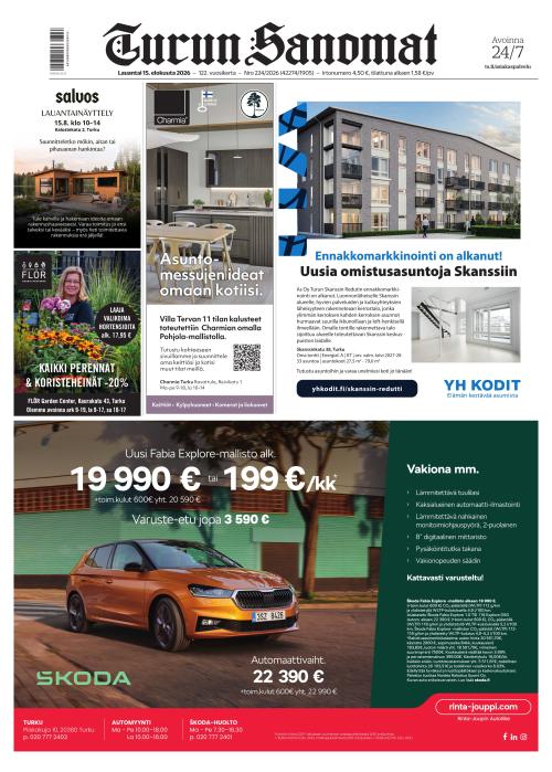 Turun Sanomat 15.8.2026
