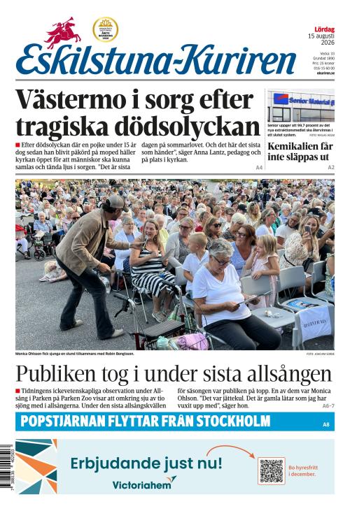 Eskilstuna-Kuriren 15.8.2026