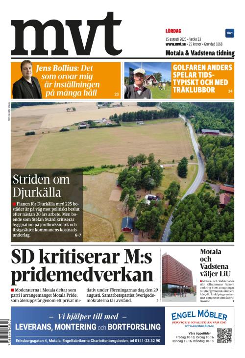 Motala Vadstena Tidning 15.8.2026